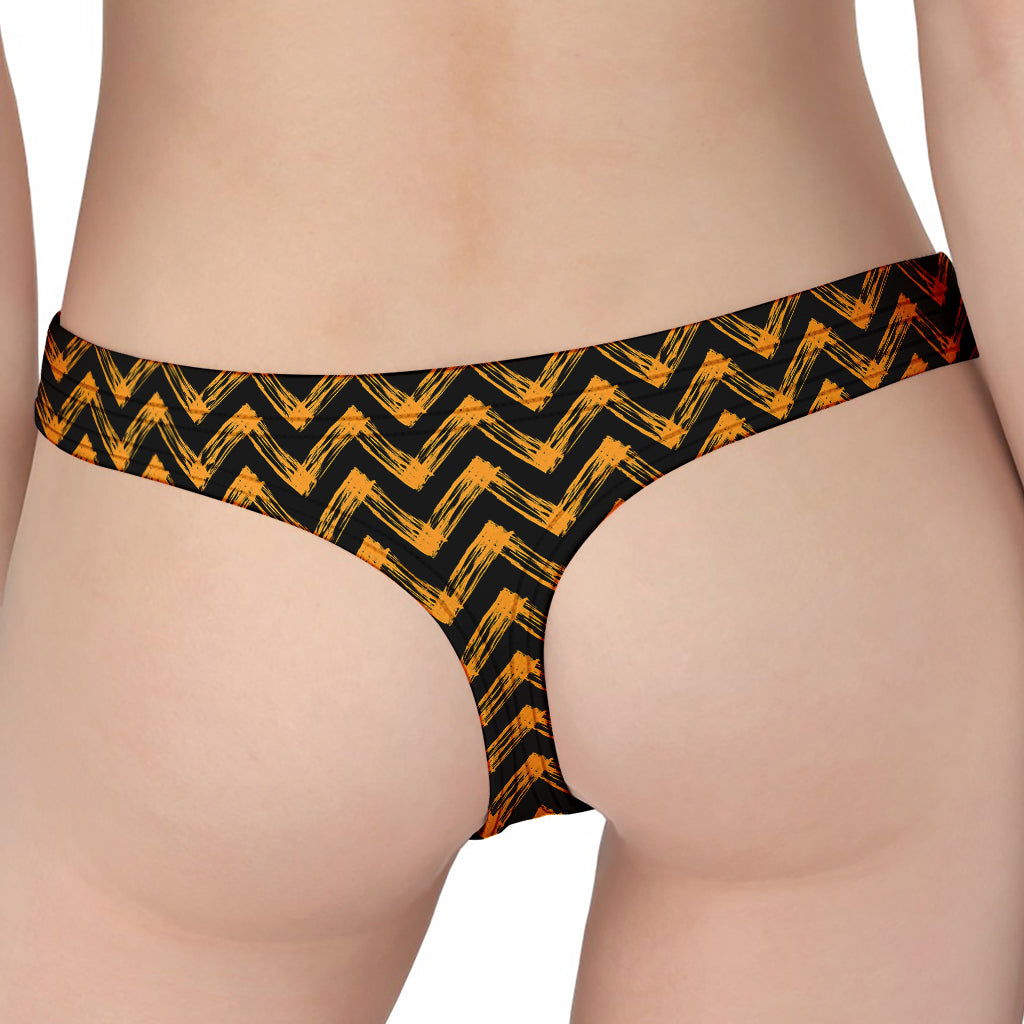 Halloween Chevron Pattern Print Women's Thong