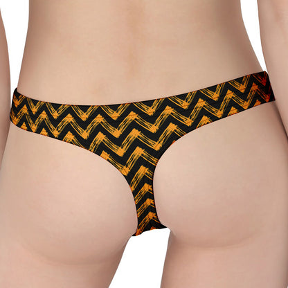 Halloween Chevron Pattern Print Women's Thong