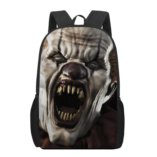 Halloween Clown Print 17 Inch Backpack