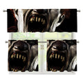 Halloween Clown Print 3 Piece Kitchen Curtains