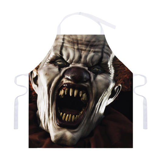 Halloween Clown Print Adjustable Apron
