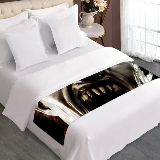 Halloween Clown Print Bed Runner