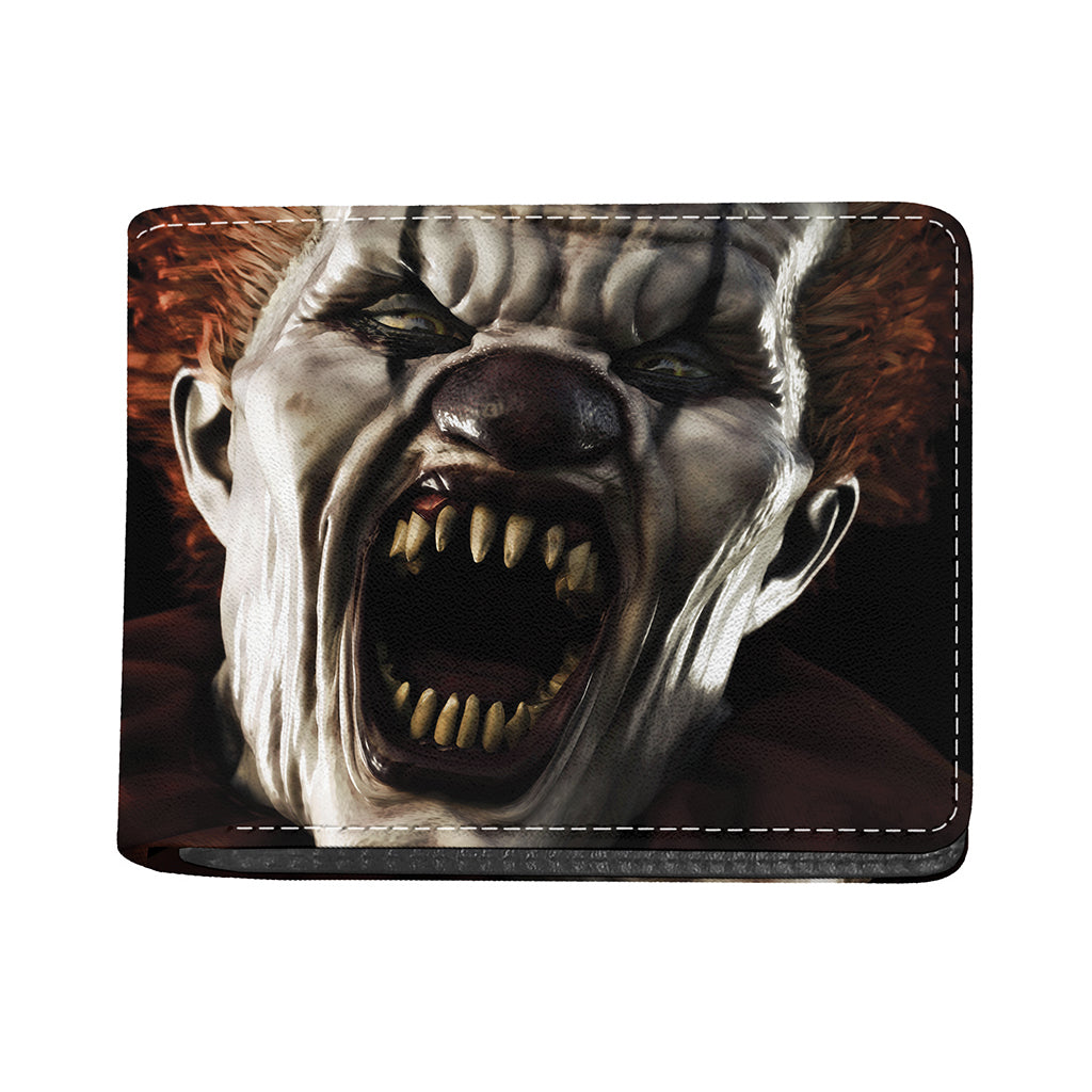 Halloween Clown Print Bifold Wallet