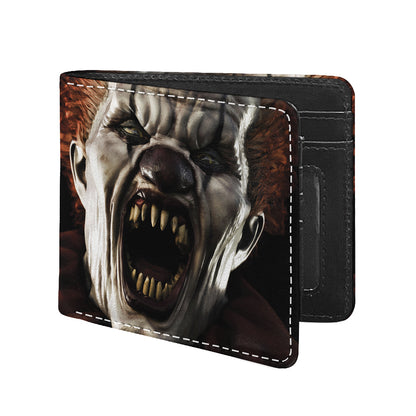 Halloween Clown Print Bifold Wallet
