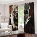 Halloween Clown Print Dimout Grommet Curtains
