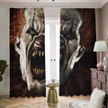 Halloween Clown Print Dimout Pencil Pleat Curtains