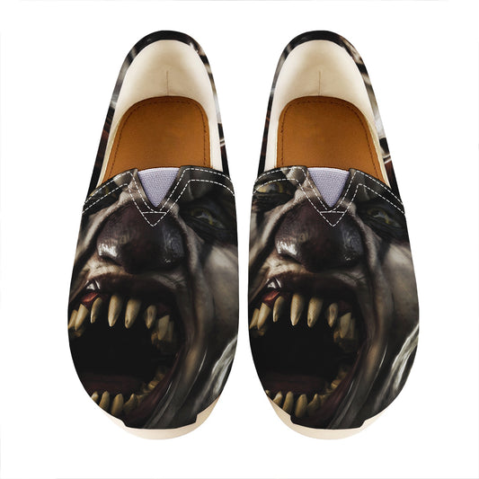Halloween Clown Print Casual Shoes