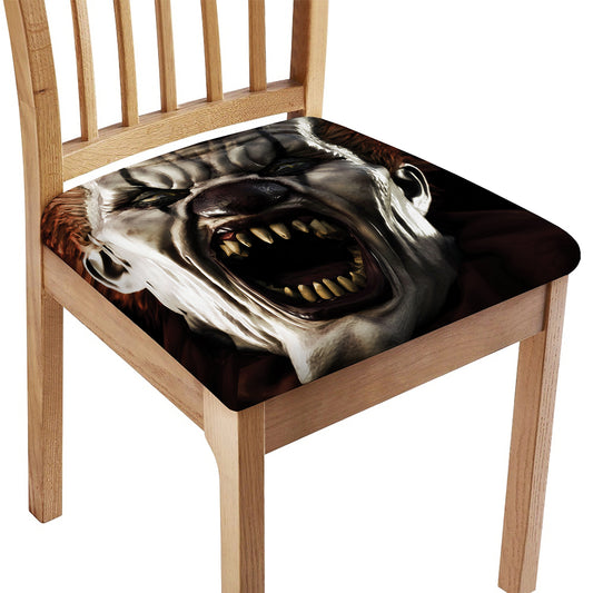 Halloween Clown Print Chair Cushion Cover
