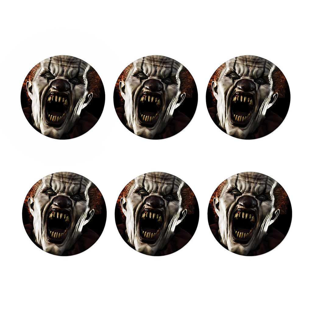 Halloween Clown Print Coaster Set