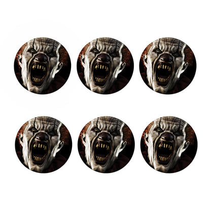 Halloween Clown Print Coaster Set