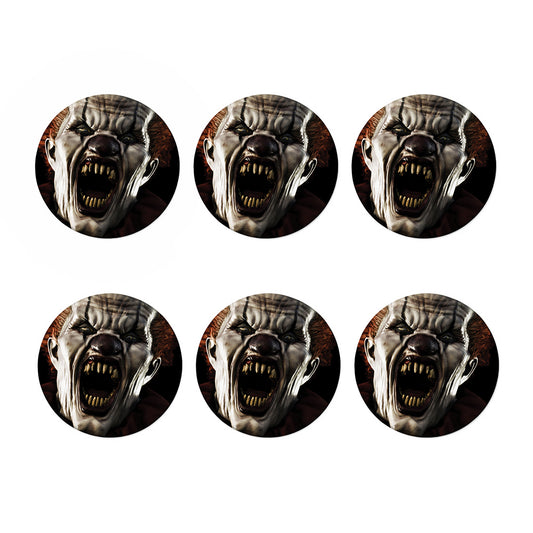 Halloween Clown Print Coaster Set