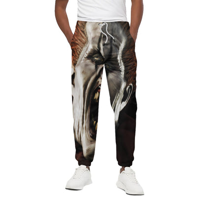 Halloween Clown Print Cotton Pants