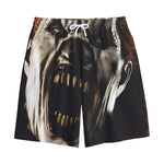 Halloween Clown Print Cotton Shorts