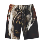 Halloween Clown Print Cotton Shorts