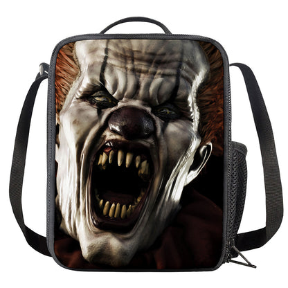 Halloween Clown Print Crossbody Lunch Bag