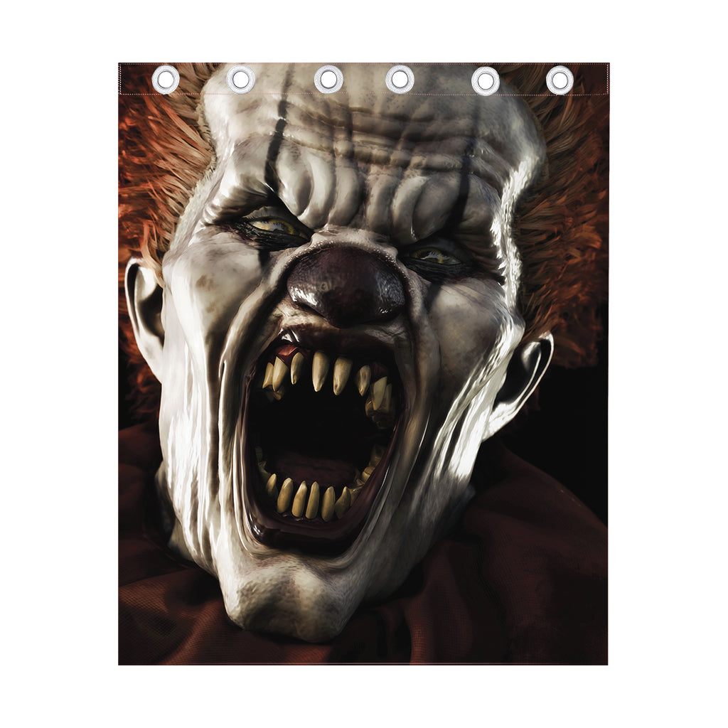Halloween Clown Print Curtain