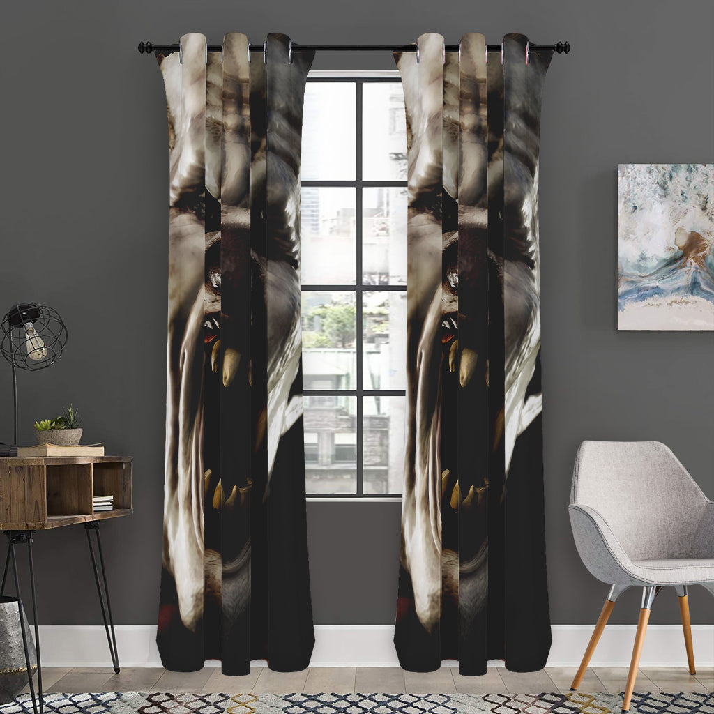 Halloween Clown Print Curtain