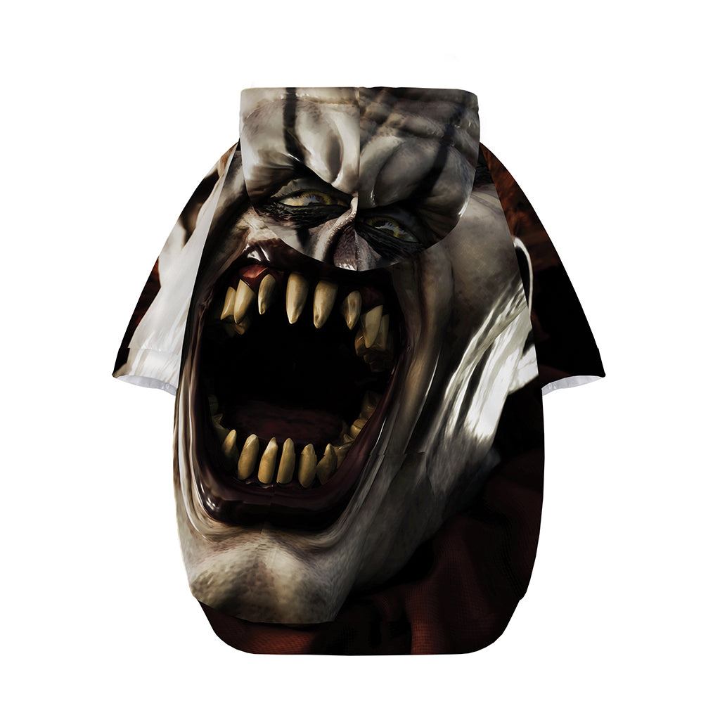 Halloween Clown Print Dog Zip Up Hoodie