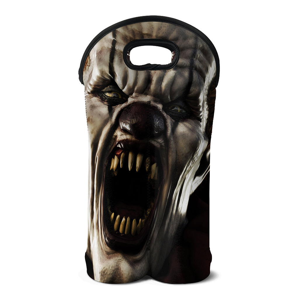 Halloween Clown Print Double Neoprene Wine Tote