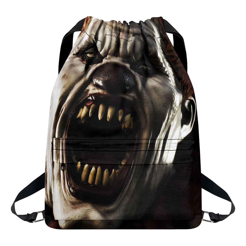 Halloween Clown Print Drawstring Backpack