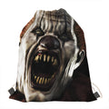 Halloween Clown Print Drawstring Bag