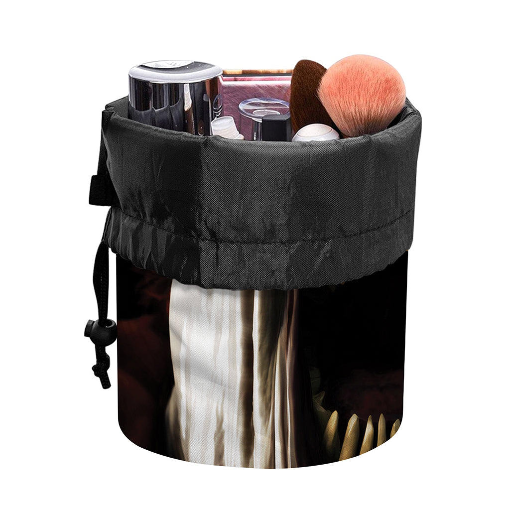 Halloween Clown Print Drawstring Makeup Bag