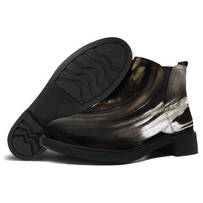 Halloween Clown Print Flat Ankle Boots
