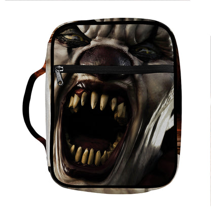 Halloween Clown Print Front Pocket Bible Bag