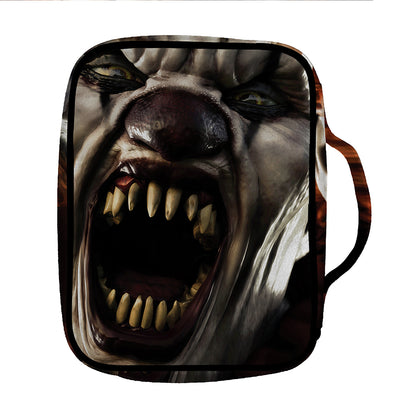 Halloween Clown Print Front Pocket Bible Bag