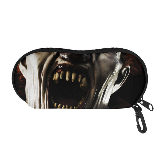 Halloween Clown Print Glasses Case