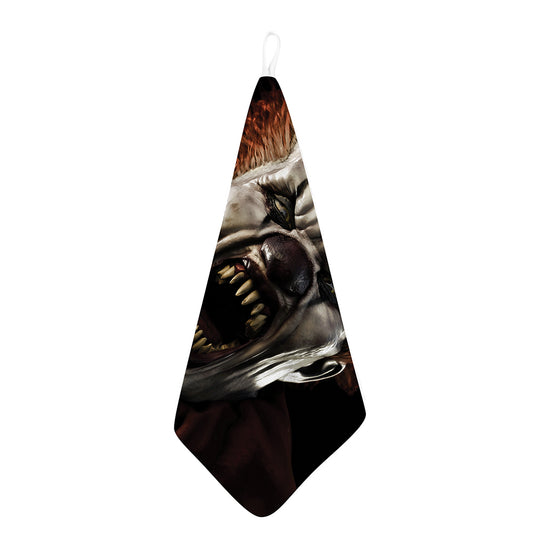 Halloween Clown Print Hand Towel