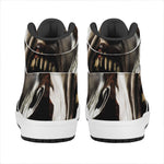 Halloween Clown Print High Top Leather Sneakers