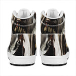 Halloween Clown Print High Top Leather Sneakers
