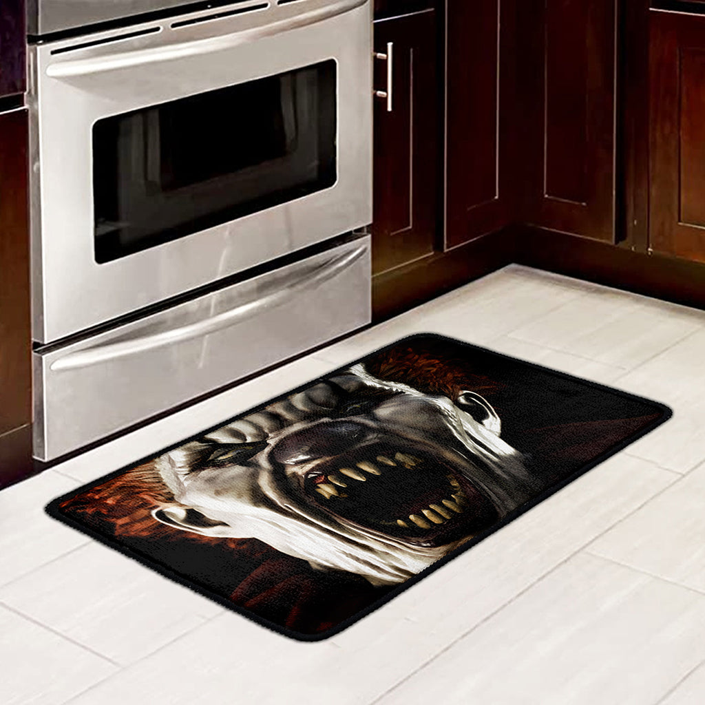 Halloween Clown Print Kitchen Mat