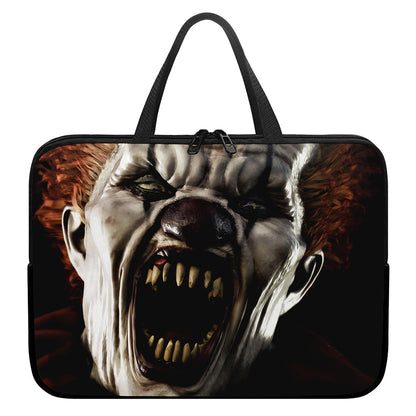 Halloween Clown Print Laptop Sleeve With Handle
