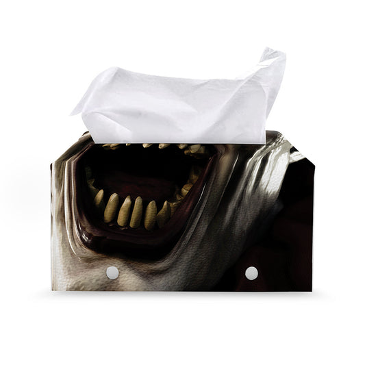 Halloween Clown Print Leather Tissue Box Cover