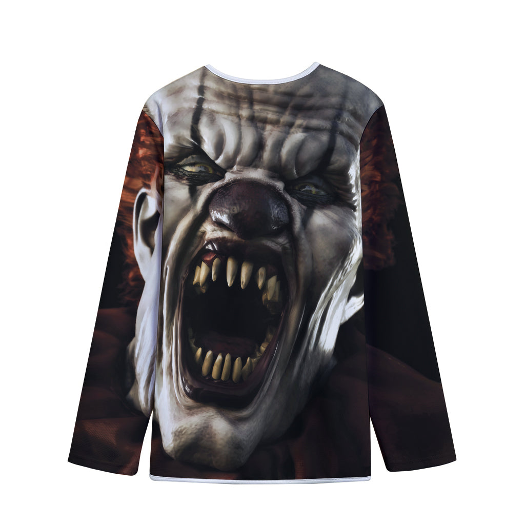 Halloween Clown Print Long Sleeve Short Coat