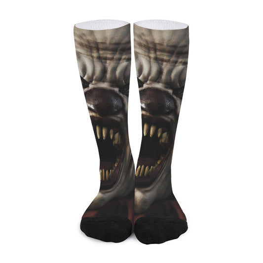 Halloween Clown Print Long Socks