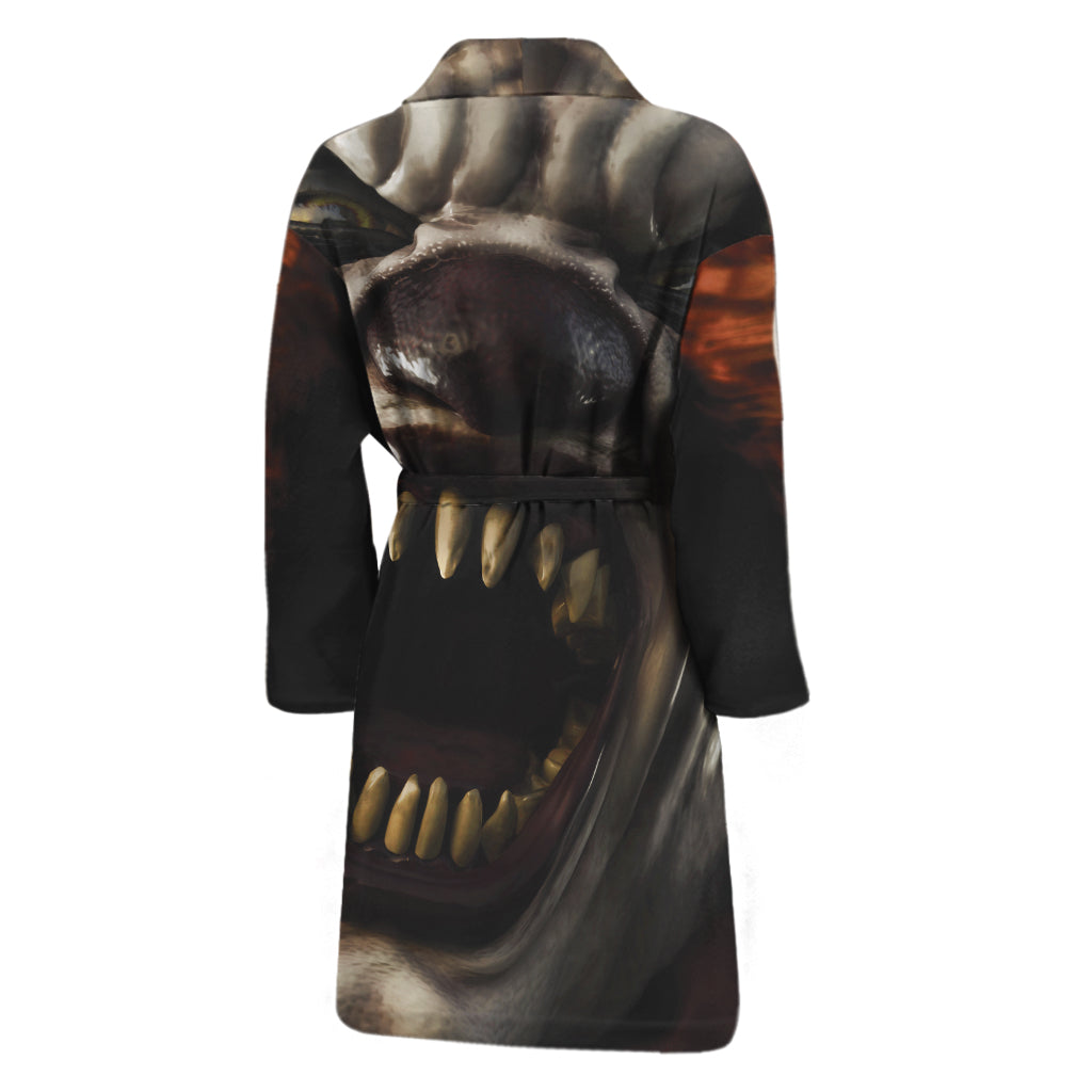 Halloween Clown Print Men's Bathrobe