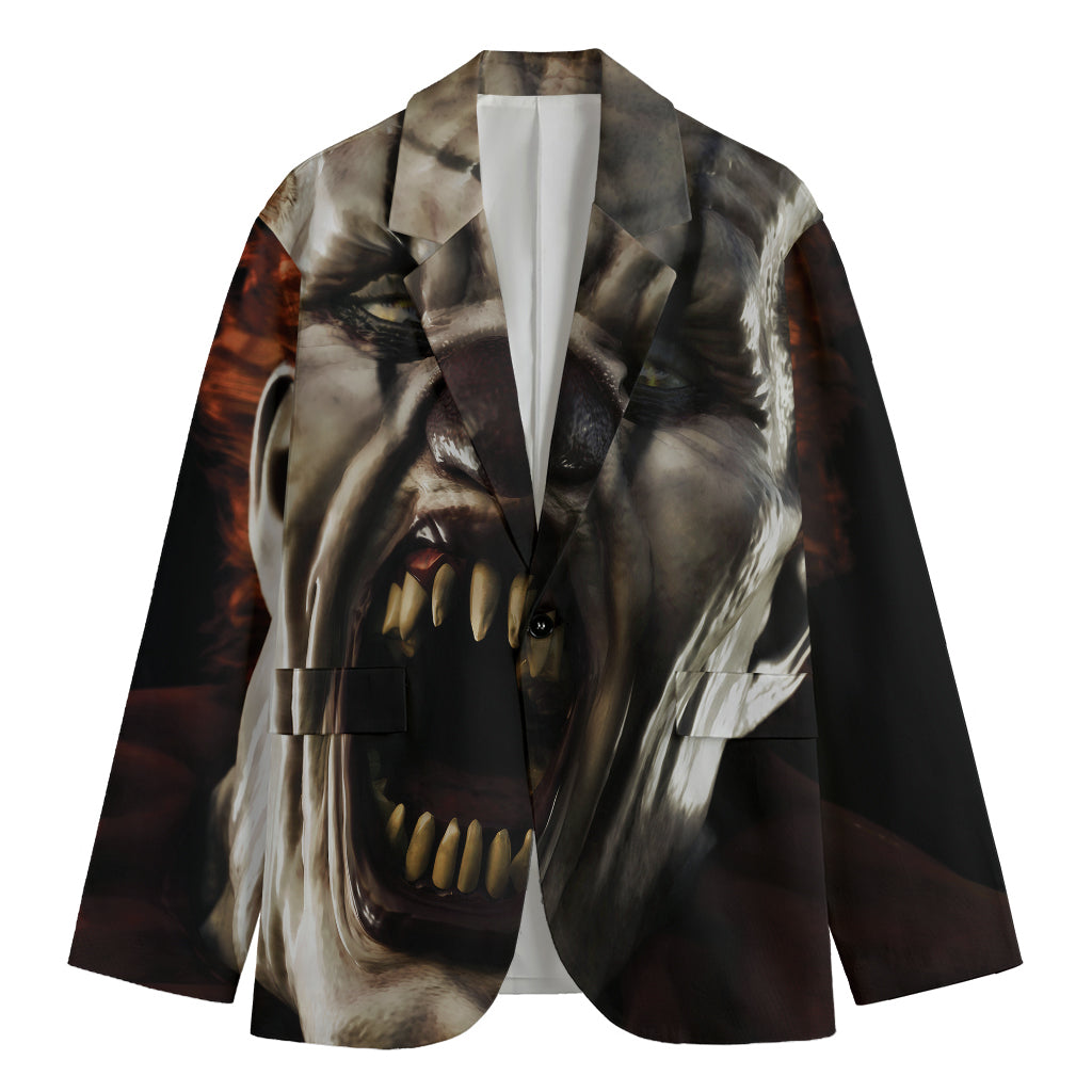 Halloween Clown Print Men's Blazer