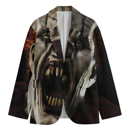 Halloween Clown Print Men's Blazer