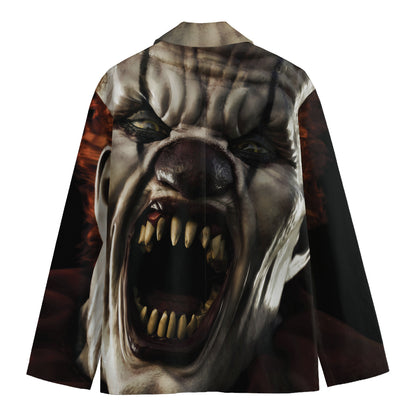 Halloween Clown Print Men's Blazer