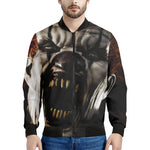 Halloween Clown Print Men's Bomber Jacket