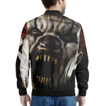 Halloween Clown Print Men's Bomber Jacket