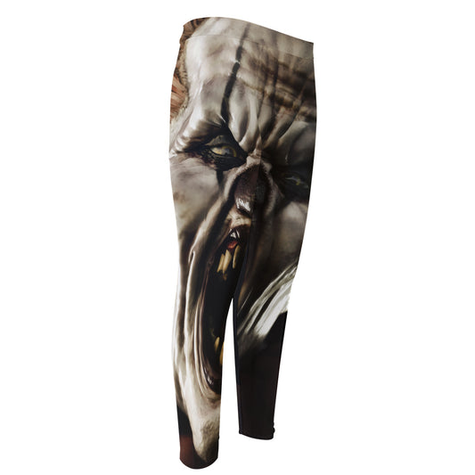 Halloween Clown Print Men's Compression Pants