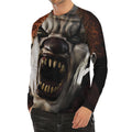 Halloween Clown Print Men's Long Sleeve Rash Guard
