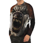Halloween Clown Print Men's Long Sleeve Rash Guard