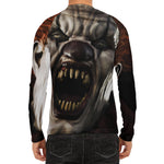 Halloween Clown Print Men's Long Sleeve Rash Guard