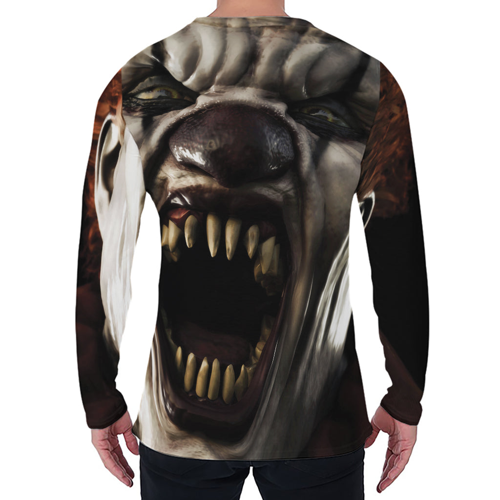 Halloween Clown Print Men's Long Sleeve T-Shirt