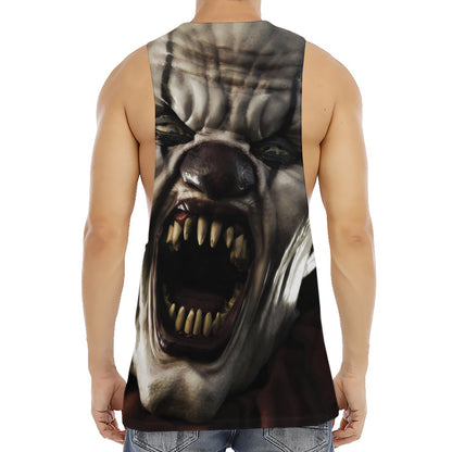 Halloween Clown Print Men's Muscle Tank Top
